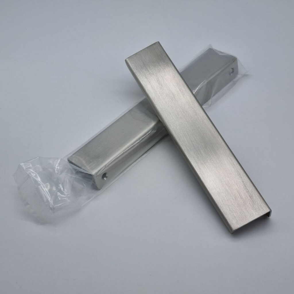 Brushed Stainless Finger Edge Pull Concealed Handles Deals 4 Less