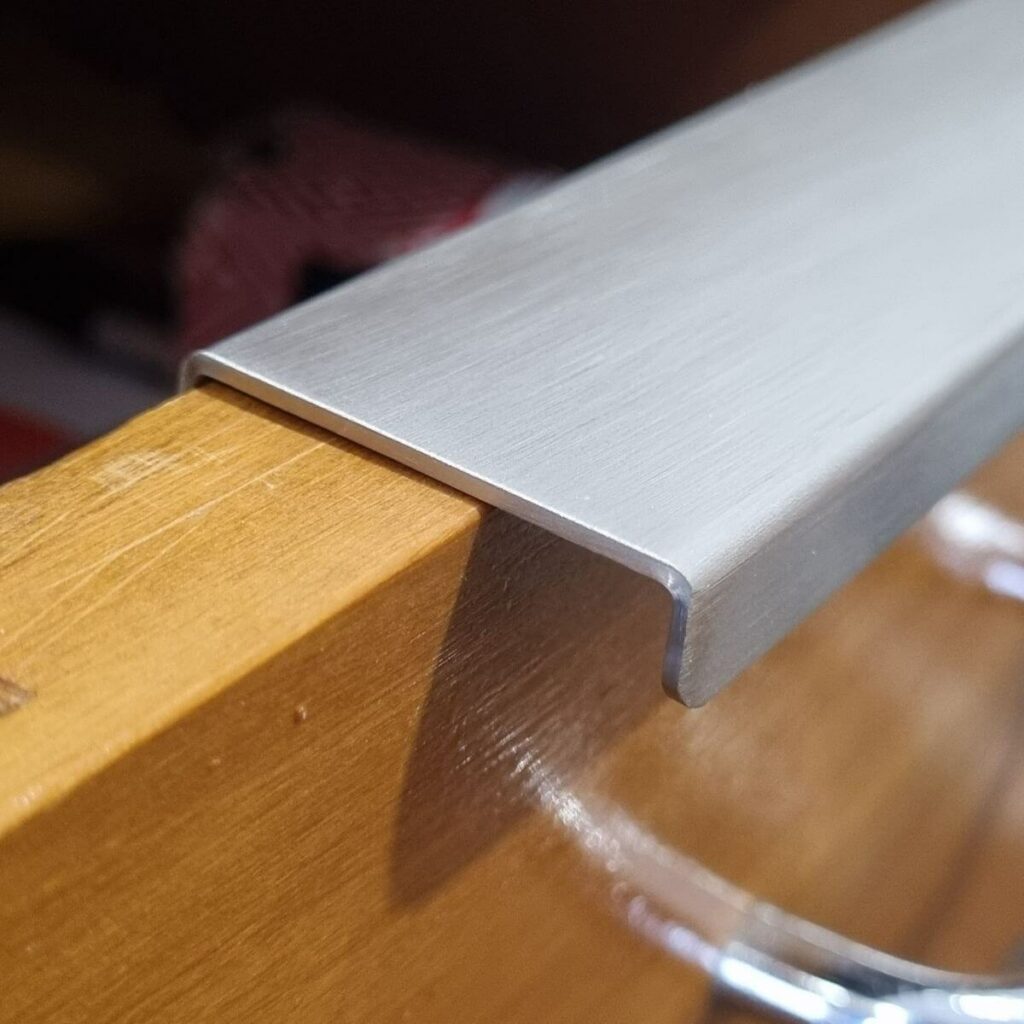 Brushed Stainless Finger Edge Pull Concealed Handles Deals 4 Less